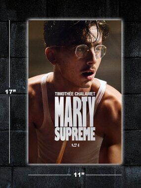 Marty Supreme movie poster - 11x17 wall art print merch Timothee Chalamet A24